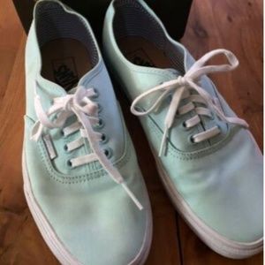 Van's Mint Green Lace Up Sneakers